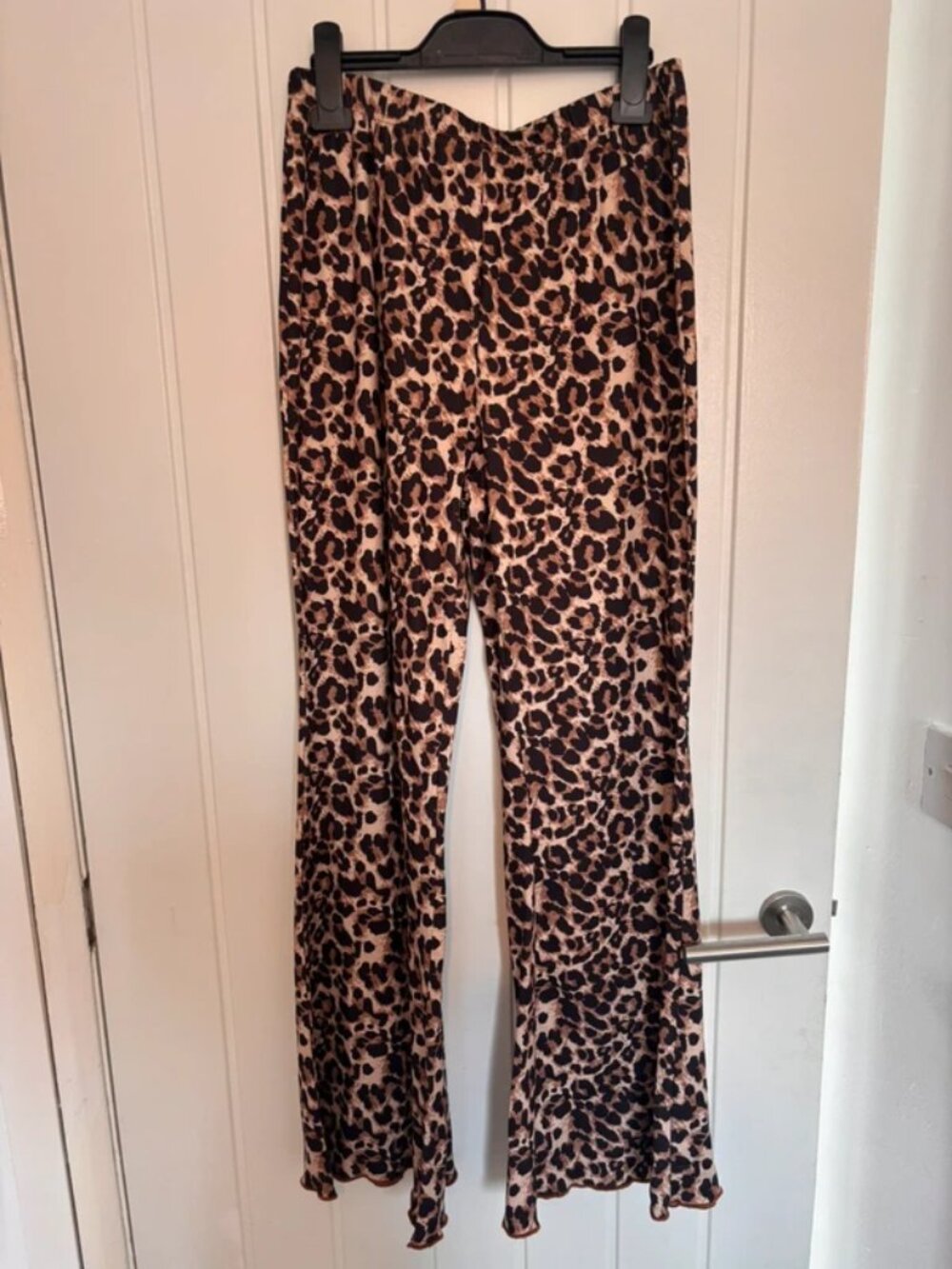 SHEIN leopard print flares size L